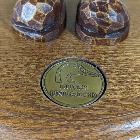 Ducks Unlimited Doug Dutenhoeffer Signed Wooden Hunting Sculpture Wood Vintage - Picture 8 of 10